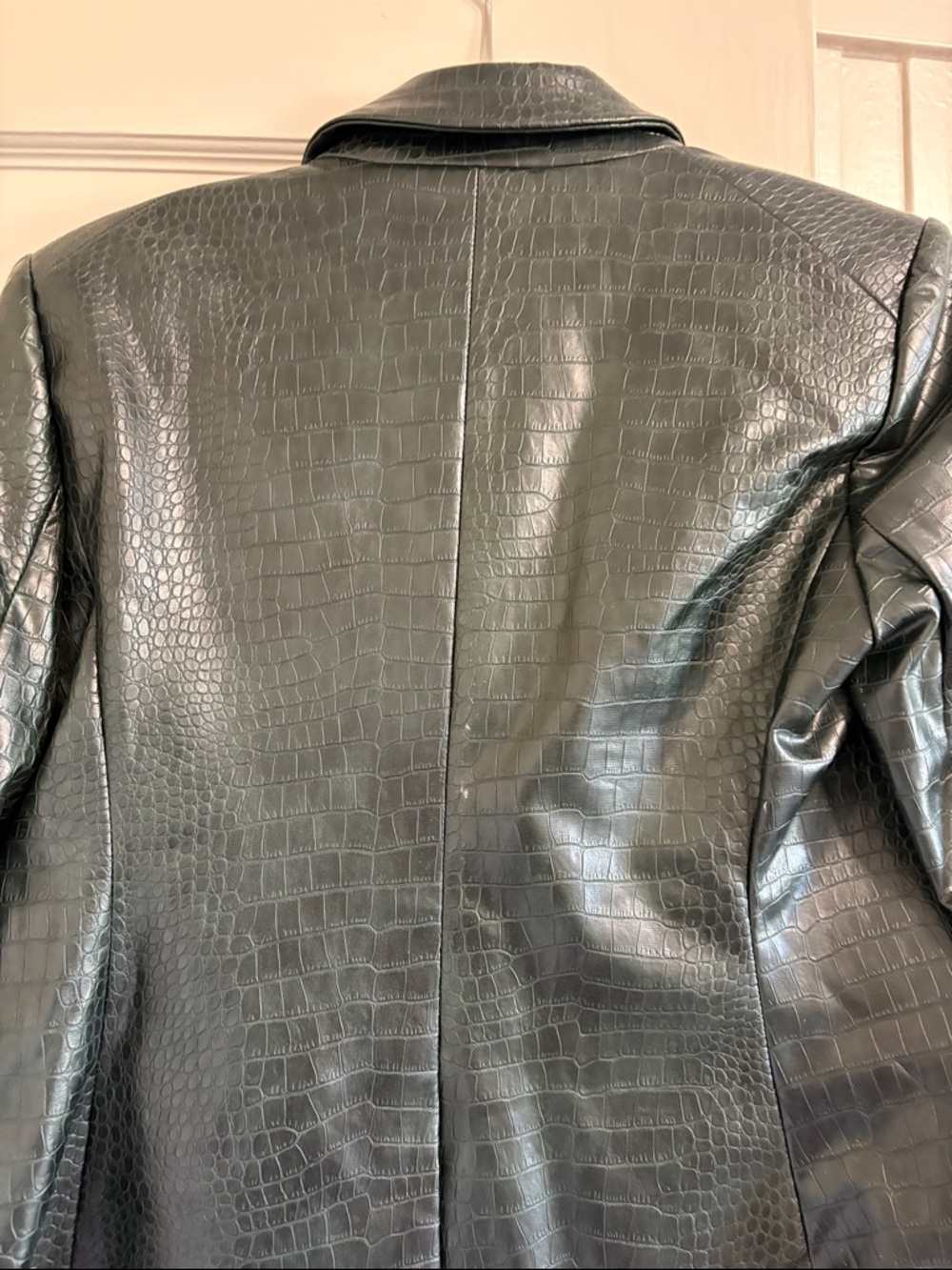 NWT VERONICA BEARD Gail Dickey Faux Leather Jacket In Evergreen size 8 - Picture 9 of 10